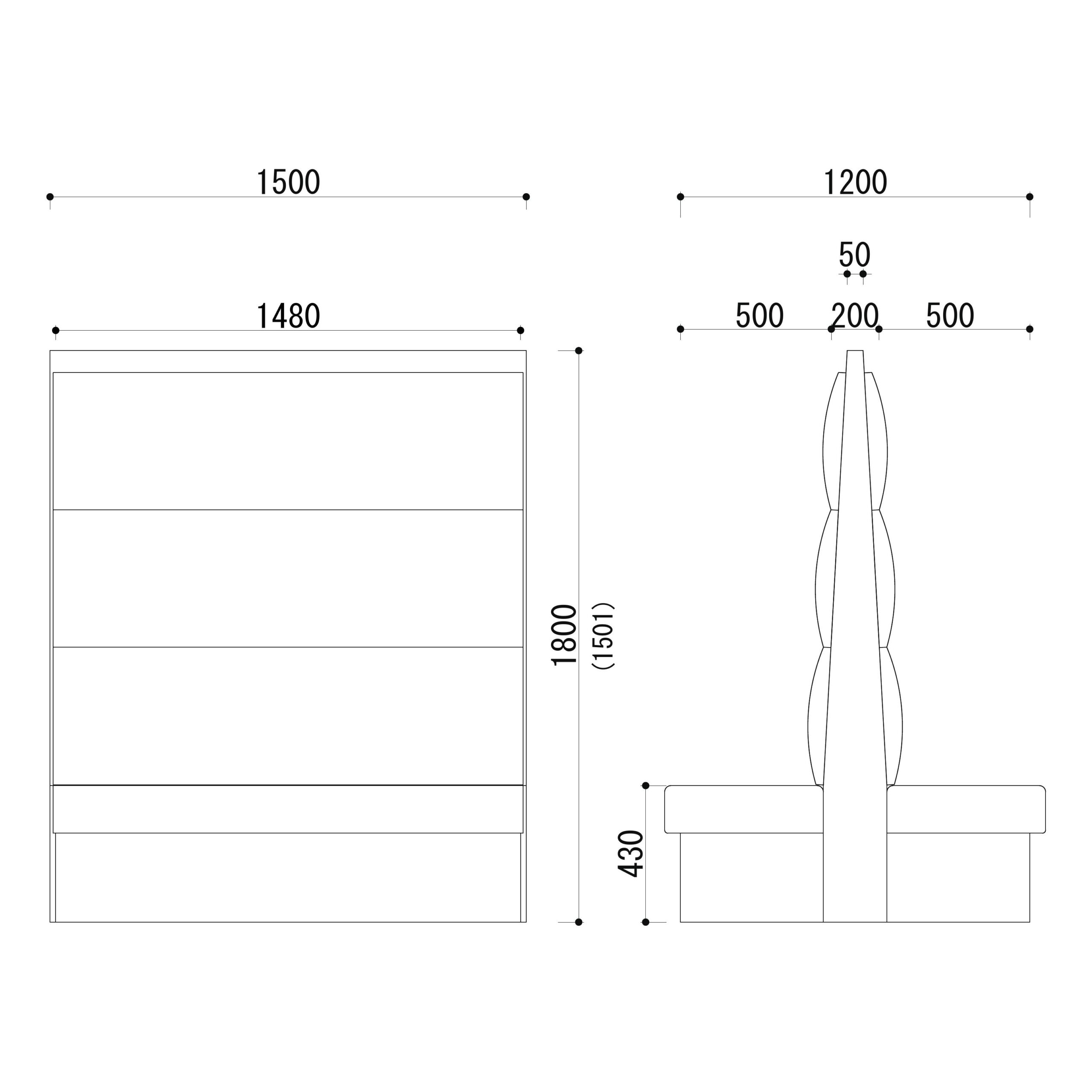 オフィス　ミーティング　ファミレスベンチ　図面