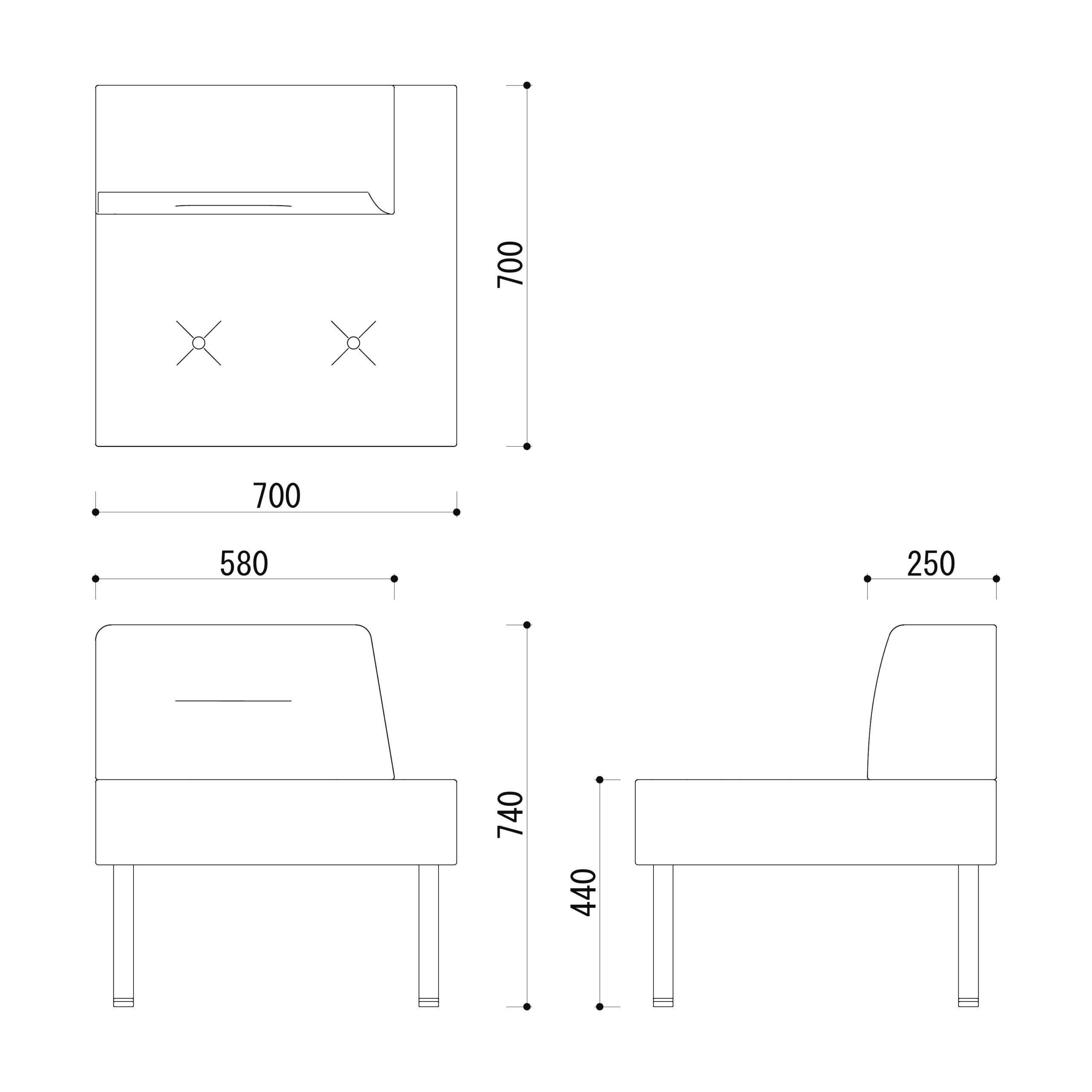 オフィス　ロビー　ソファ　図面