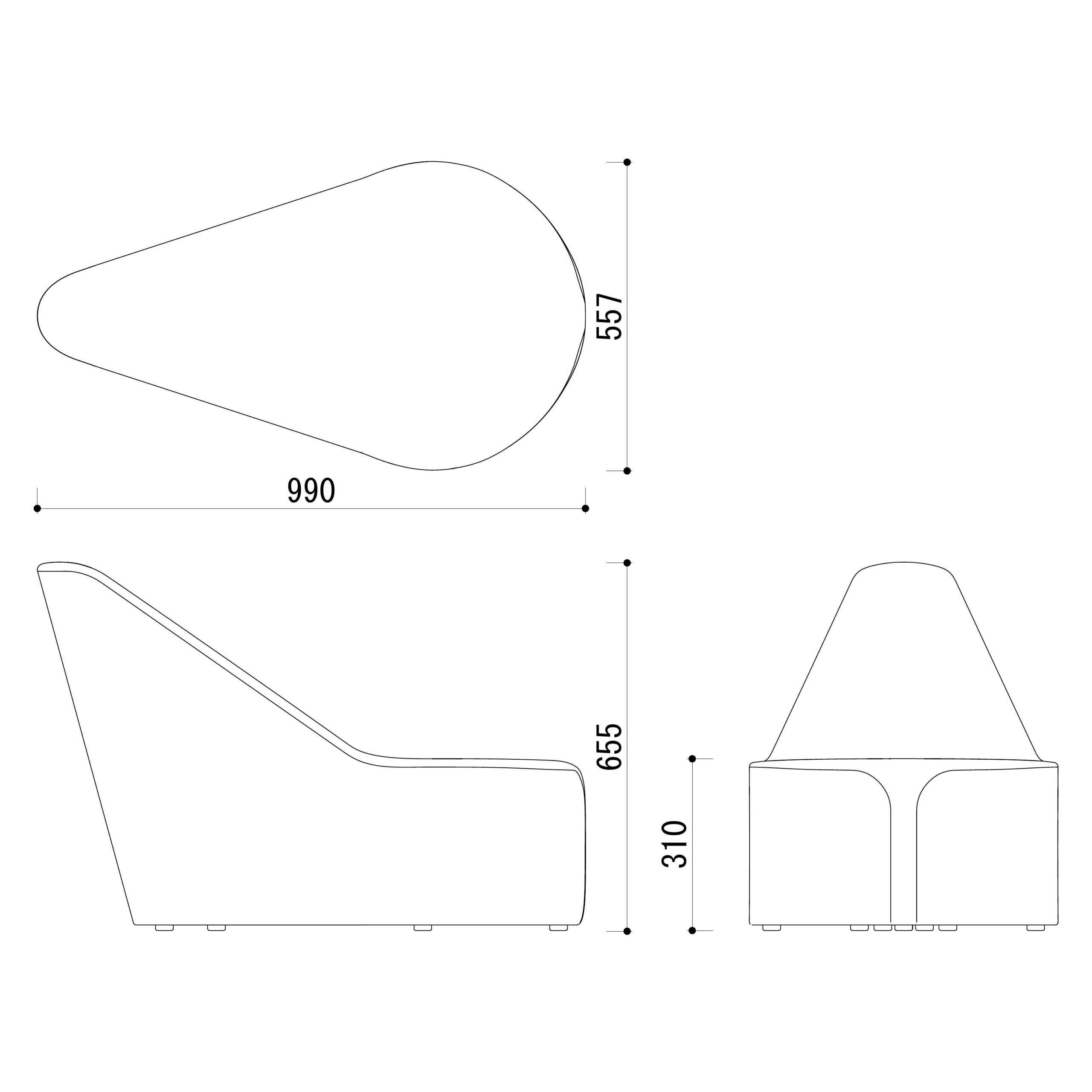 オフィス　リラックススペース　リラックスチェア　図面